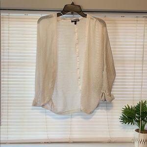 White see through cardigan M
